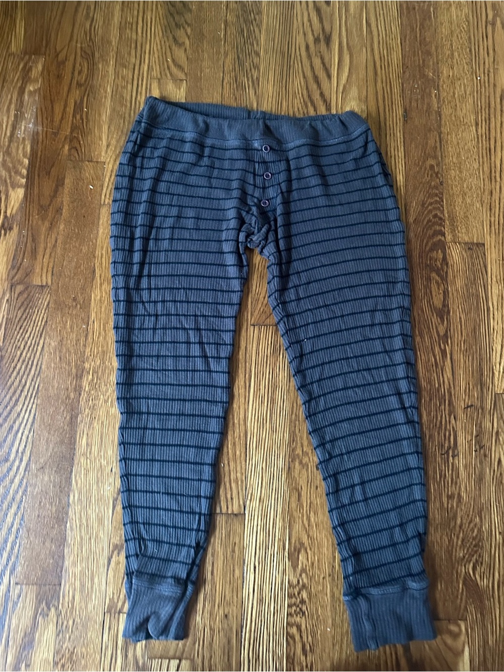 Sundry Women’s Navy Blue Striped Knit Bottoms
